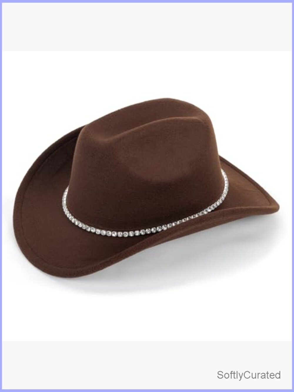 Sparkly Rhinestone Western Cowgirl Hat Sparkle Bling Felt Rodeo Hat Medium Large - Picture 2 of 7